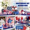4-Piece 4th of July Decorations – Patriotic Red, White & Blue Gnomes for Home, Classroom, or Office, Memorial Day & Independence Day